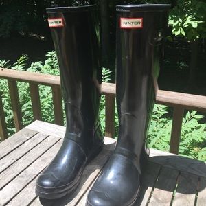 Hunter Boots - Black, Tall, 9M/10W
